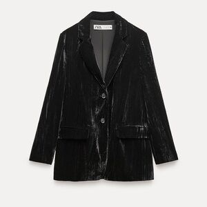 Zara Shimmering Black Blazer